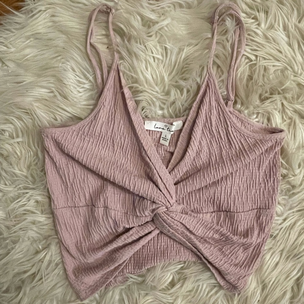 Blush Knot Crop Top NWOT